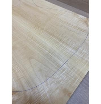 Клён Белый Явор, Волнистый заготовка на топ Тангент АА Волна АА 16х175-160х520 мм - 2 шт (книжкой)-12