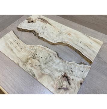 Клён Американский Каповый заготовка на топ под заливку Смешанный АА Кап ААА 17х390-340х515 мм - 2 шт-2