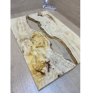 Клён Американский Каповый заготовка на топ под заливку Смешанный АА Кап ААА 17х390-340х515 мм - 2 шт-8