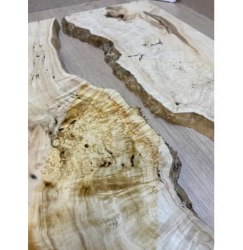 Клён Американский Каповый заготовка на топ под заливку Смешанный АА Кап ААА 17х390-340х515 мм - 2 шт-6