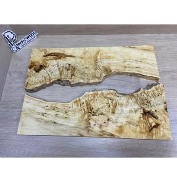 Клён Американский Каповый заготовка на топ под заливку Смешанный АА Кап ААА 17х390-340х515 мм - 2 шт-0