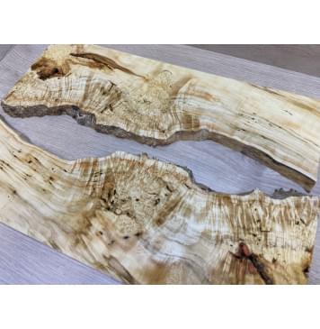 Клён Американский Каповый заготовка на топ под заливку Смешанный АА Кап ААА 17х390-340х515 мм - 2 шт-13