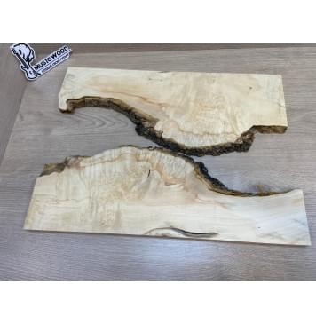 Клён Американский Каповый заготовка на топ под заливку Смешанный АА Кап ААА 17х390-340х515 мм - 2 шт-1