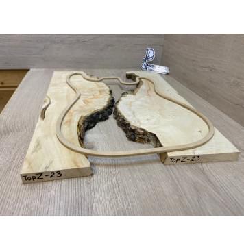 Клён Американский Каповый заготовка на топ под заливку Смешанный АА Кап ААА 17х390-340х515 мм - 2 шт-2