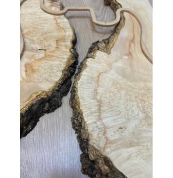 Клён Американский Каповый заготовка на топ под заливку Смешанный АА Кап ААА 17х390-340х515 мм - 2 шт-4