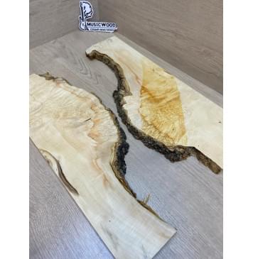 Клён Американский Каповый заготовка на топ под заливку Смешанный АА Кап ААА 17х390-340х515 мм - 2 шт-11