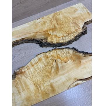 Клён Американский Каповый заготовка на топ под заливку Смешанный АА Кап ААА 17х390-340х515 мм - 2 шт-8