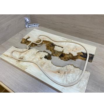 Клён Американский Каповый заготовка на топ под заливку Смешанный АА Кап ААА 23х390-340х535 мм - 2 шт-3