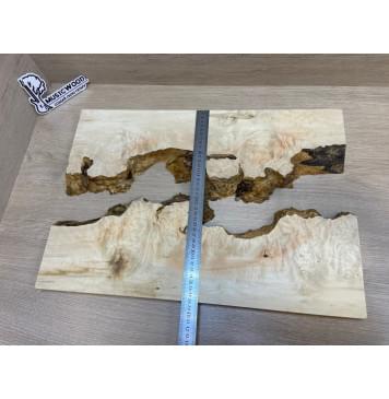 Клён Американский Каповый заготовка на топ под заливку Смешанный АА Кап ААА 23х390-340х535 мм - 2 шт-7