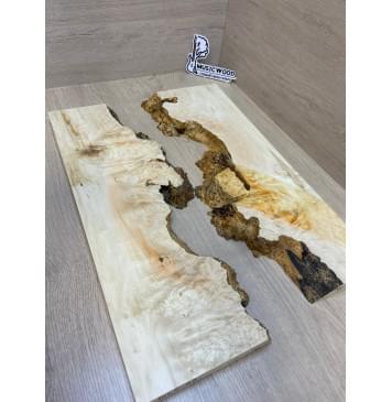 Клён Американский Каповый заготовка на топ под заливку Смешанный АА Кап ААА 23х390-340х535 мм - 2 шт-13