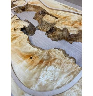 Клён Американский Каповый заготовка на топ под заливку Смешанный АА Кап ААА 23х390-340х535 мм - 2 шт-10