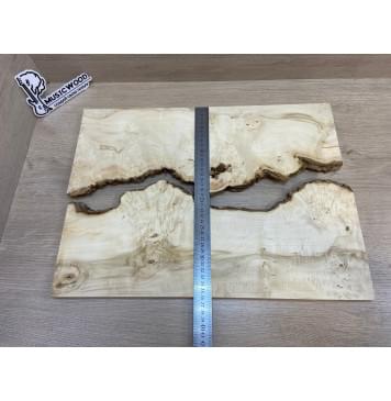 Клён Американский Каповый заготовка на топ под заливку Смешанный АА Кап АА 17х390-340х475 мм - 2 шт-6