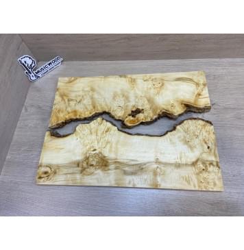 Клён Американский Каповый заготовка на топ под заливку Смешанный АА Кап АА 17х390-340х475 мм - 2 шт-0