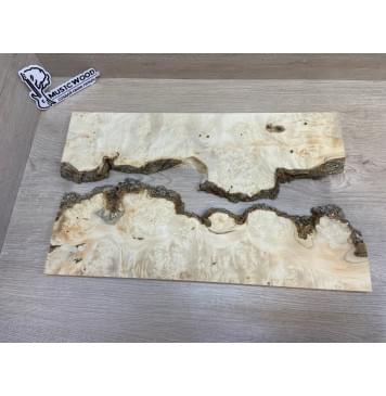 Клён Американский Каповый заготовка на топ под заливку Смешанный АА Кап ААА 15х390-340х490 мм - 2 шт-1