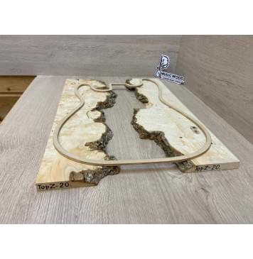 Клён Американский Каповый заготовка на топ под заливку Смешанный АА Кап ААА 15х390-340х490 мм - 2 шт-3