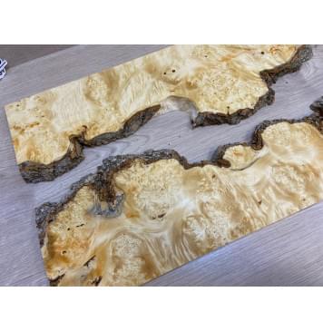 Клён Американский Каповый заготовка на топ под заливку Смешанный АА Кап ААА 15х390-340х490 мм - 2 шт-10