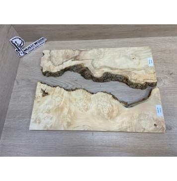 Клён Американский Каповый заготовка на топ под заливку Смешанный АА Кап АА 15х390-340х440 мм - 2 шт-7