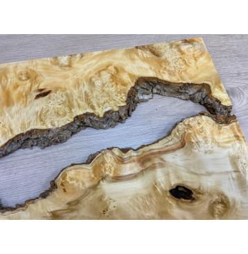 Клён Американский Каповый заготовка на топ под заливку Смешанный АА Кап АА 15х390-340х440 мм - 2 шт-10