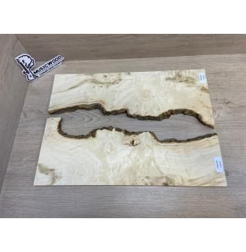 Клён Американский Каповый заготовка на топ под заливку Смешанный АА Кап АА 10х327х470 мм - 2 шт-7