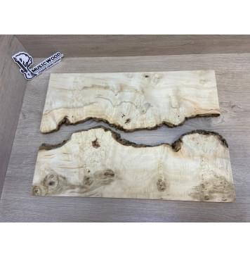 Клён Американский Каповый заготовка на топ под заливку Смешанный АА Кап АА 16х390-340х485 мм - 2 шт-1