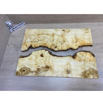 Клён Американский Каповый заготовка на топ под заливку Смешанный АА Кап АА 16х390-340х485 мм - 2 шт-0