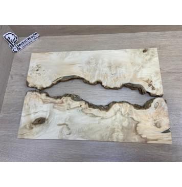 Клён Американский Каповый заготовка на топ под заливку Смешанный АА Кап АА 15х390-340х515 мм - 2 шт-1