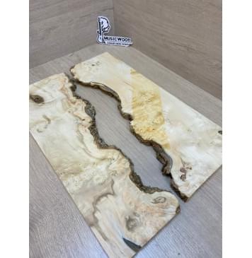 Клён Американский Каповый заготовка на топ под заливку Смешанный АА Кап АА 15х390-340х515 мм - 2 шт-8