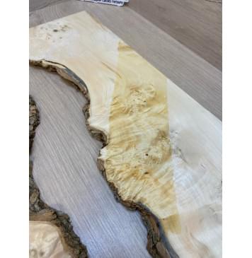 Клён Американский Каповый заготовка на топ под заливку Смешанный АА Кап АА 15х390-340х515 мм - 2 шт-6