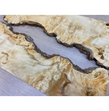 Клён Американский Каповый заготовка на топ под заливку Смешанный АА Кап АА 15х390-340х515 мм - 2 шт-11