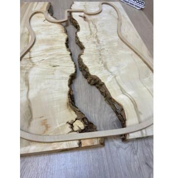 Клён Американский Каповый заготовка на топ под заливку Смешанный ААА Кап АА 16х390-340х485 мм - 2 шт-4