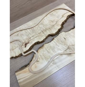 Клён Американский Каповый заготовка на топ под заливку Смешанный ААА Кап АА 16х390-340х485 мм - 2 шт-5