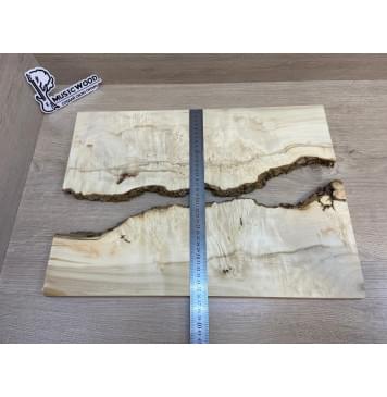 Клён Американский Каповый заготовка на топ под заливку Смешанный ААА Кап АА 16х390-340х485 мм - 2 шт-6