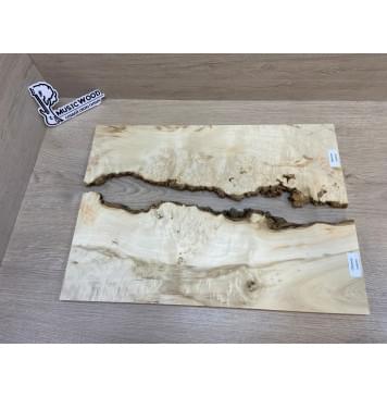 Клён Американский Каповый заготовка на топ под заливку Смешанный АА Кап АА 13.5х390-340х475 мм - 2 шт-8