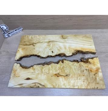 Клён Американский Каповый заготовка на топ под заливку Смешанный АА Кап АА 13.5х390-340х475 мм - 2 шт-0