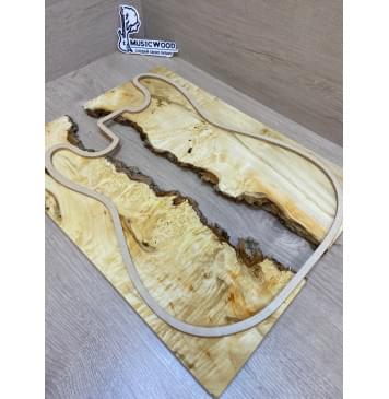 Клён Американский Каповый заготовка на топ под заливку Смешанный АА Кап АА 13.5х390-340х475 мм - 2 шт-10