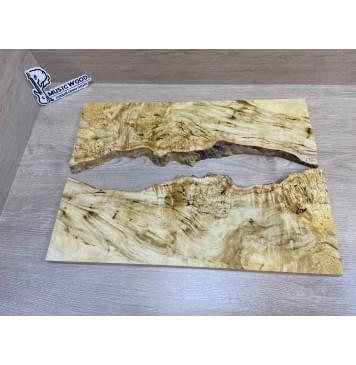 Клён Американский Каповый заготовка на топ под заливку Смешанный ААА Кап АА 16х390-340х505 мм - 2 шт-0