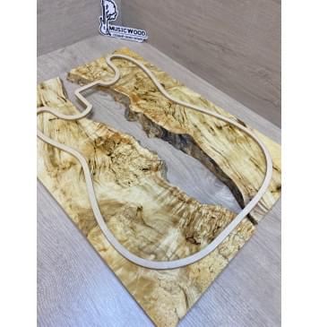 Клён Американский Каповый заготовка на топ под заливку Смешанный ААА Кап АА 16х390-340х505 мм - 2 шт-10