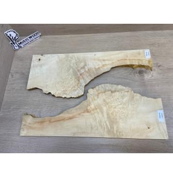 Клён Американский Каповый заготовка на топ под заливку Смешанный ААА Кап ААА 15х390-340х480 мм - 2 шт-7