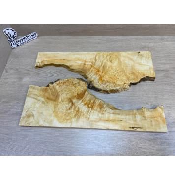 Клён Американский Каповый заготовка на топ под заливку Смешанный ААА Кап ААА 15х390-340х480 мм - 2 шт-0