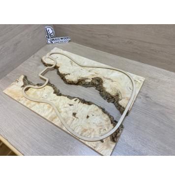 Клён Американский Каповый заготовка на топ под заливку Смешанный ААА Кап ААА 14х390-340х490 мм - 2 шт-3