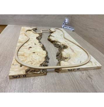 Клён Американский Каповый заготовка на топ под заливку Смешанный ААА Кап ААА 14х390-340х490 мм - 2 шт-4