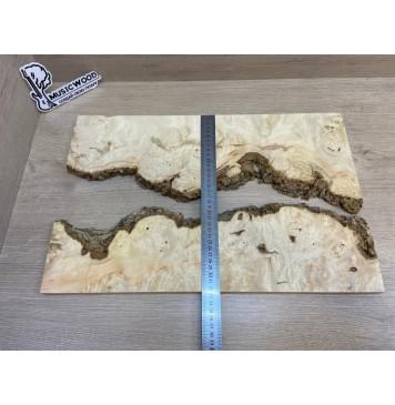 Клён Американский Каповый заготовка на топ под заливку Смешанный ААА Кап ААА 14х390-340х490 мм - 2 шт-10