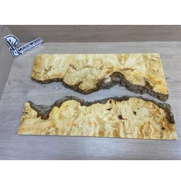 Клён Американский Каповый заготовка на топ под заливку Смешанный ААА Кап ААА 14х390-340х490 мм - 2 шт-0