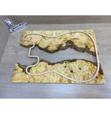 Клён Американский Каповый заготовка на топ под заливку Смешанный ААА Кап ААА 14х390-340х490 мм - 2 шт-13