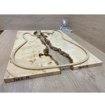 Клён Американский Каповый заготовка на топ под заливку Смешанный ААА Кап ААА 13х390-340х485 мм - 2 шт-3