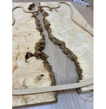 Клён Американский Каповый заготовка на топ под заливку Смешанный ААА Кап ААА 13х390-340х485 мм - 2 шт-4