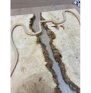 Клён Американский Каповый заготовка на топ под заливку Смешанный ААА Кап ААА 13х390-340х485 мм - 2 шт-5