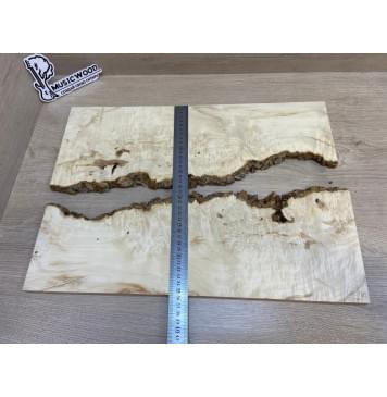 Клён Американский Каповый заготовка на топ под заливку Смешанный ААА Кап ААА 13х390-340х485 мм - 2 шт-7