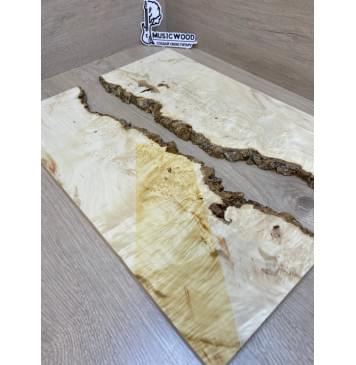 Клён Американский Каповый заготовка на топ под заливку Смешанный ААА Кап ААА 13х390-340х485 мм - 2 шт-9