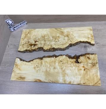 Клён Американский Каповый заготовка на топ под заливку Смешанный ААА Кап ААА 13х390-340х485 мм - 2 шт-0